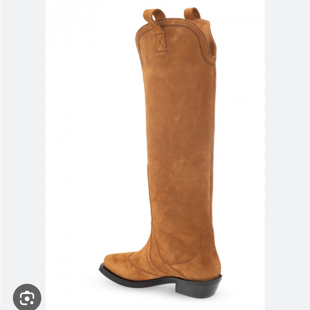 Ganni Suede Western boot